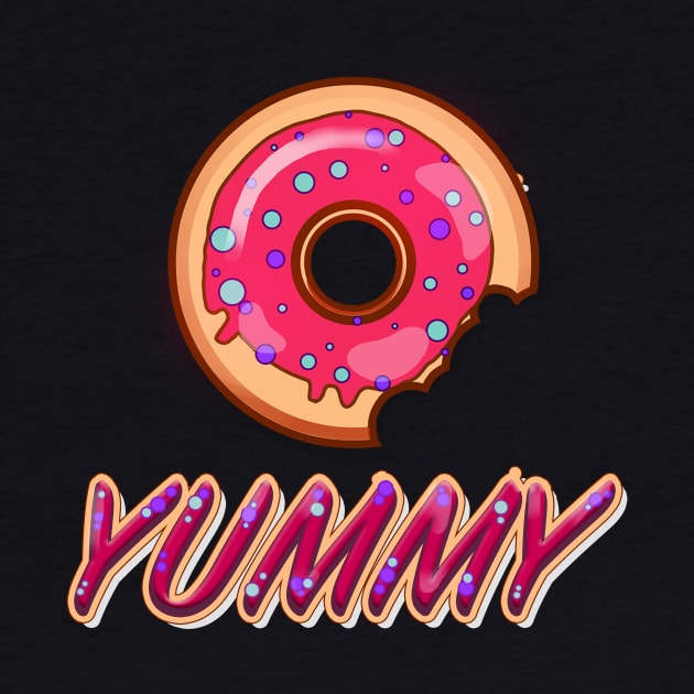 yummy donut t-shirt by ahnoun